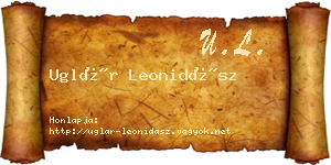 Uglár Leonidász névjegykártya